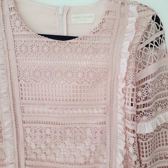 RACHEL PARCELL embroidered lace long Sleeves top - Picture 4 of 9